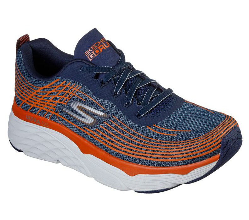 Skechers Max Cushioning Elite - Mens Running Shoes Navy/Orange [AU-WY4442]